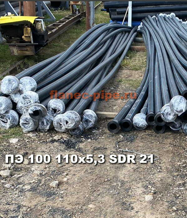 Труба ПЭ 100 110x5.3 мм SDR 21 в Тюмени